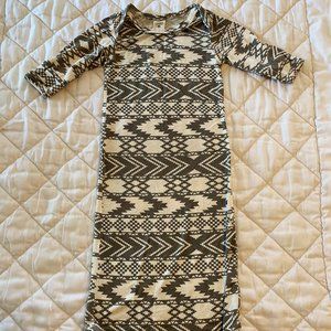 Kate Quinn Gray Geometric Knotted Gown 3M